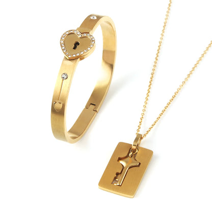 Eternal Love Heart Key Link Jewelry Set™